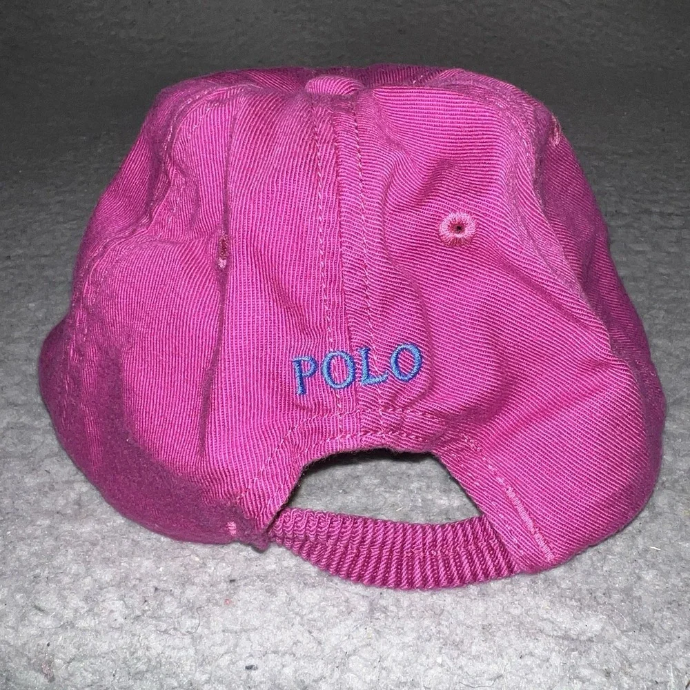 Polo Ralph Lauren Baby Toddler Size 12-24 Months Pink Baseball Cap Blue Pony